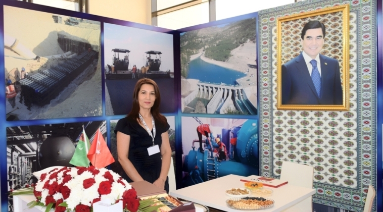 Nina Ibragimova - Eser Holding stall - Turkmen Energy exhibition - Ashgabat - 12 September 2015